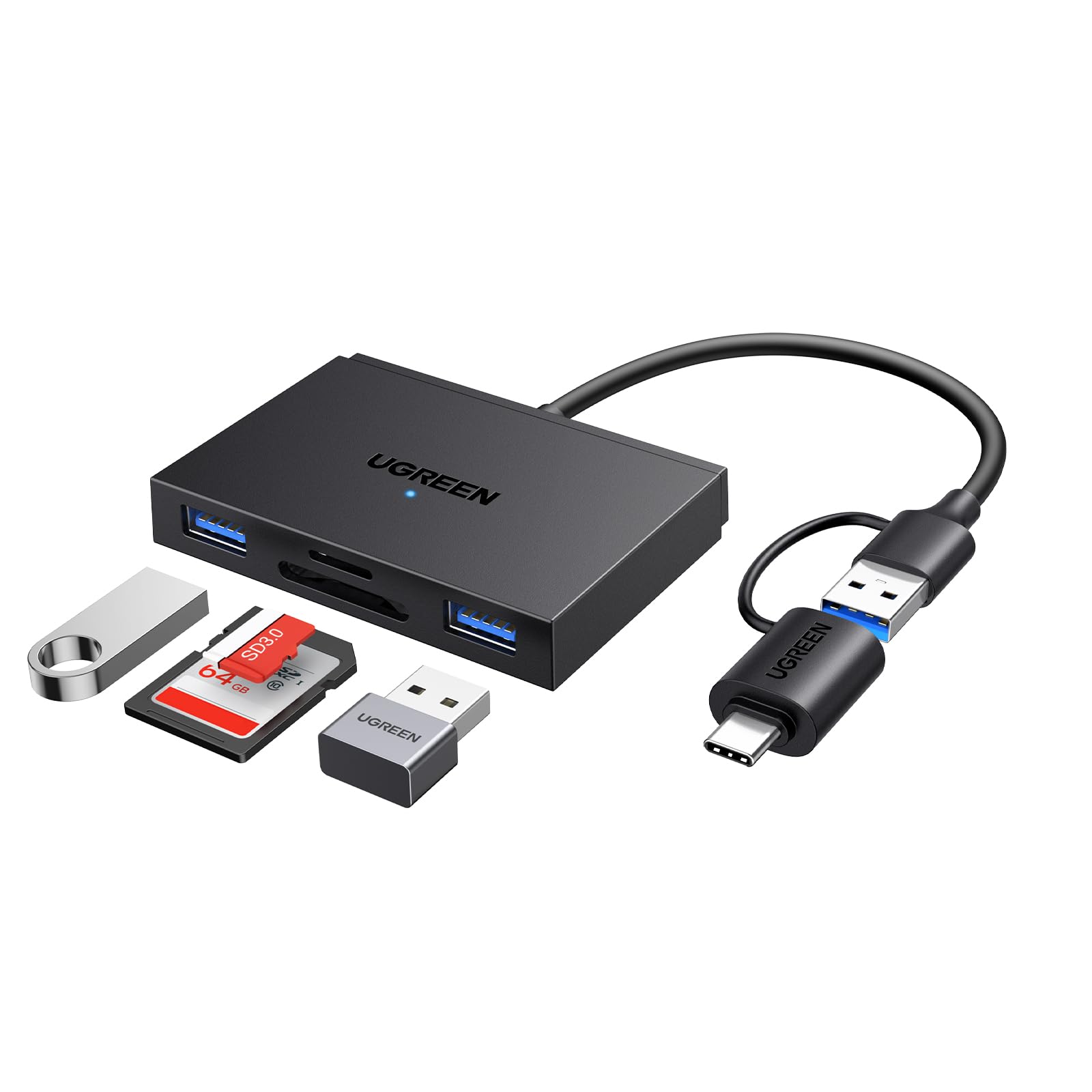 ugreen-lettore-schede-sd-4-in-1-usb-c-usb-3-0-5gbps image 1