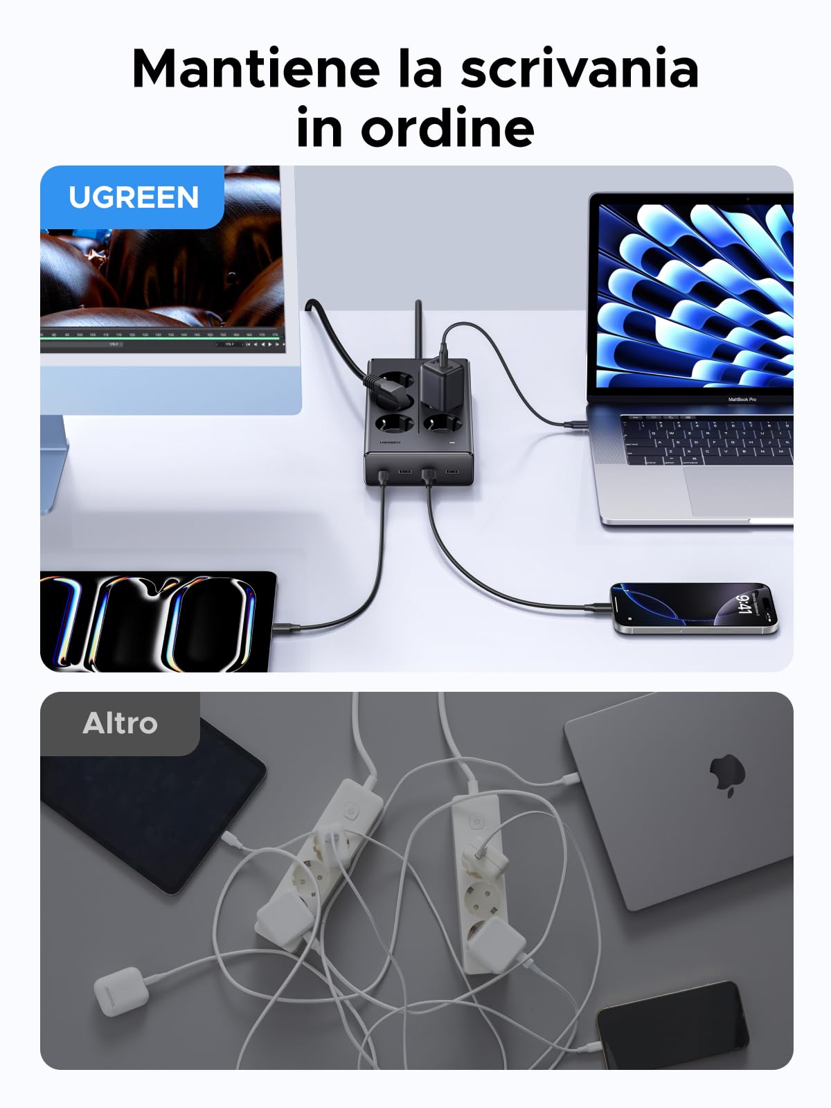 ugreen-ciabatta-multipresa-10-in-1-3680w-6-prese-ac-pd-20w-usb-c image 7