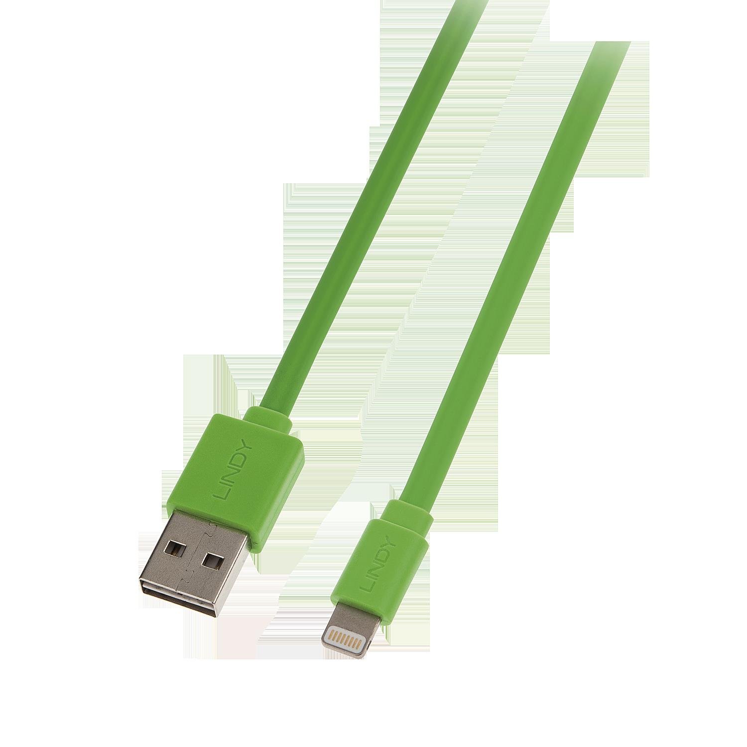 lindy-31394-cavo-piatto-usb-a-a-lightning-1-m-arancione image 6