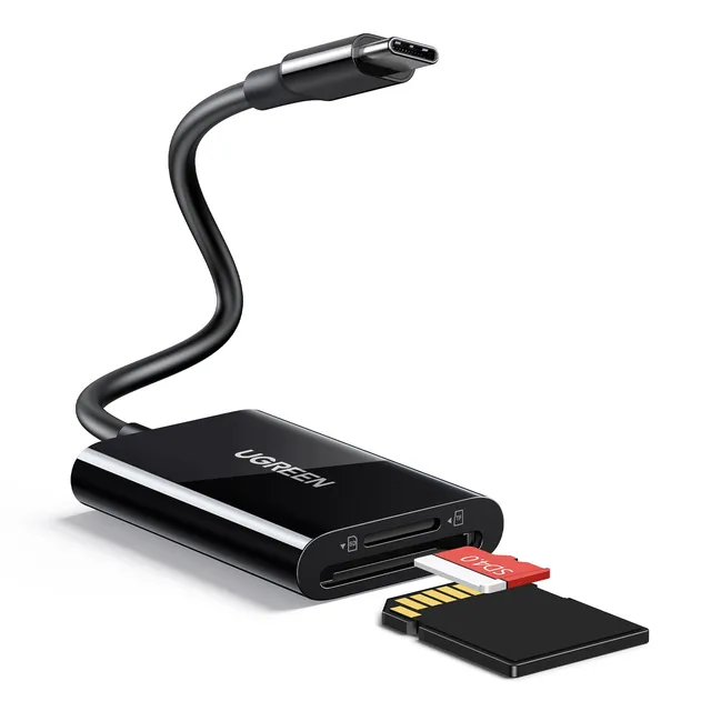 ugreen-lettore-di-schede-sd-tf-usb-c-doppio-slot-usb-3-0-nero image 1