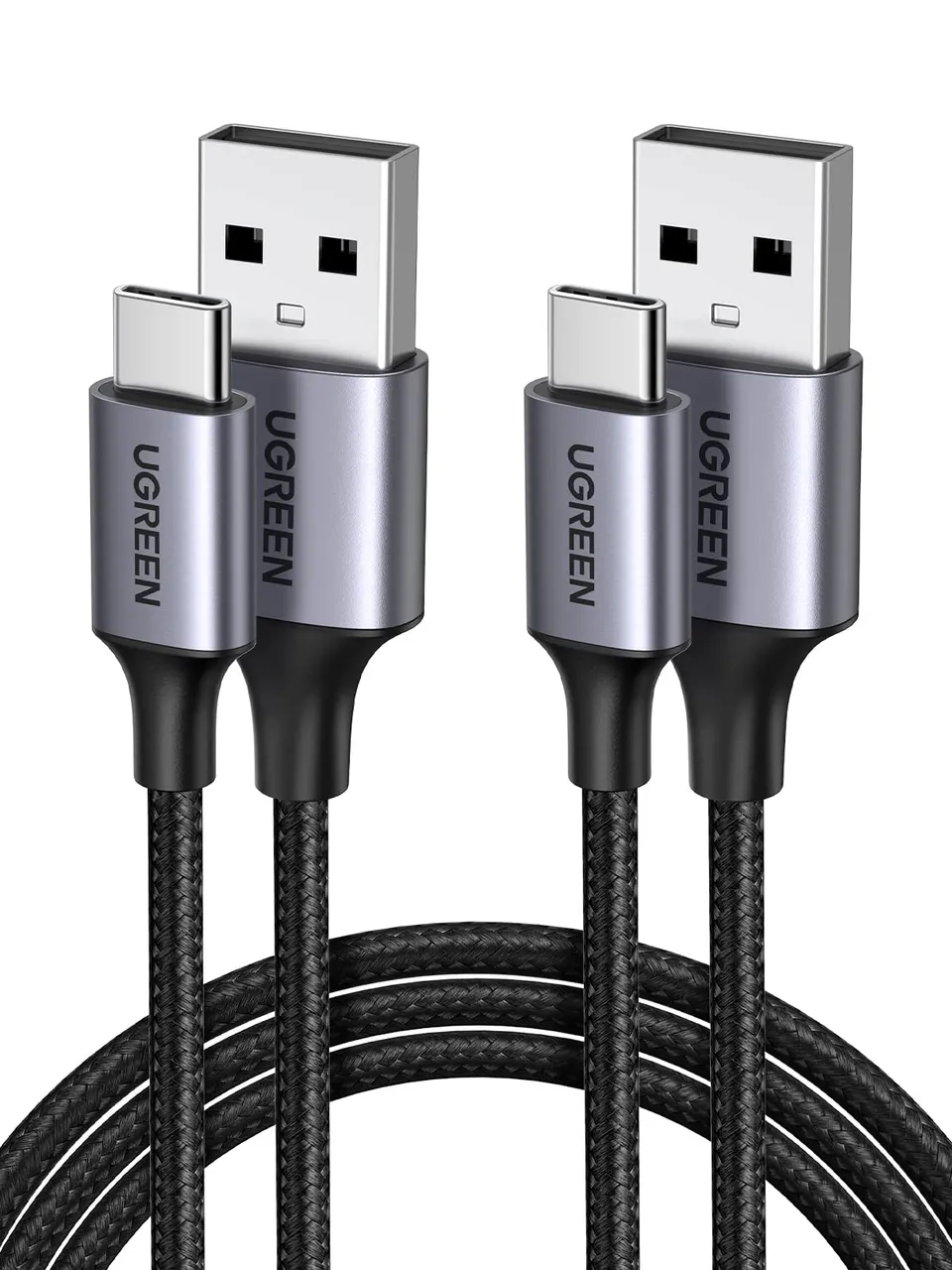 ugreen-cavo-usb-a-a-usb-c-3a-qc3-0-0-5m-nylon-2-pezzi image 1
