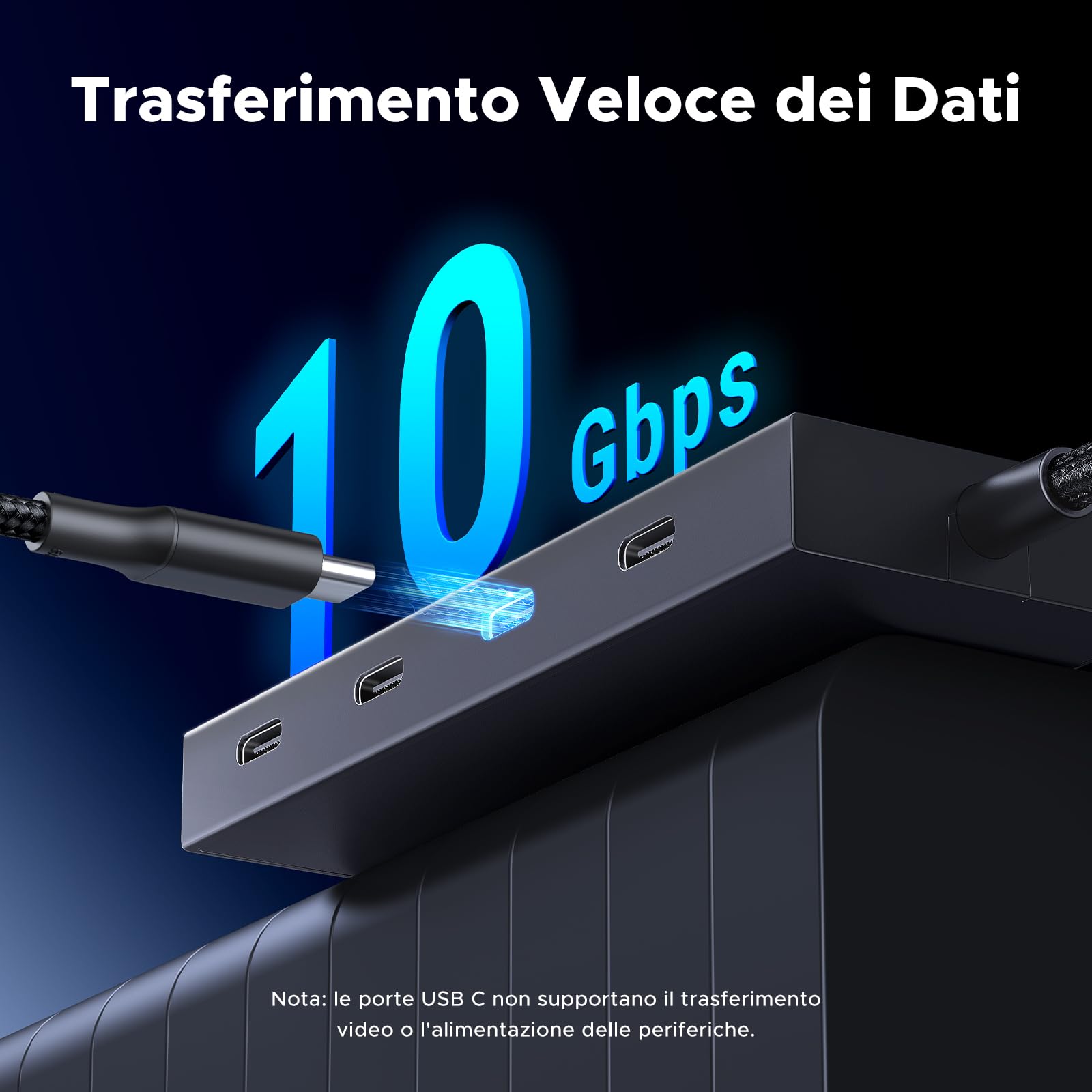 ugreen-hub-usb-c-5-in-1-10gbps-con-ricarica-pd-100w image 3