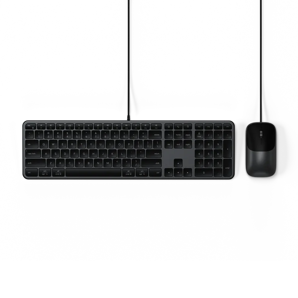 satechi-slim-clx3-combo-cablata-tastiera-mouse-usb-c image 1