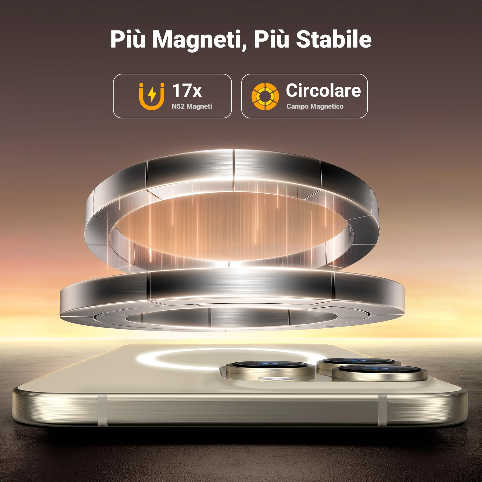 ugreen-supporto-magnetico-iphone-da-tavolo-girevole-nero image 2