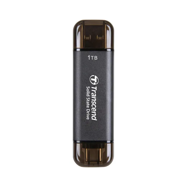 transcend-esd310c-ssd-esterno-portatile-da-1-tb-usb-type-a-type-c-nero image 1