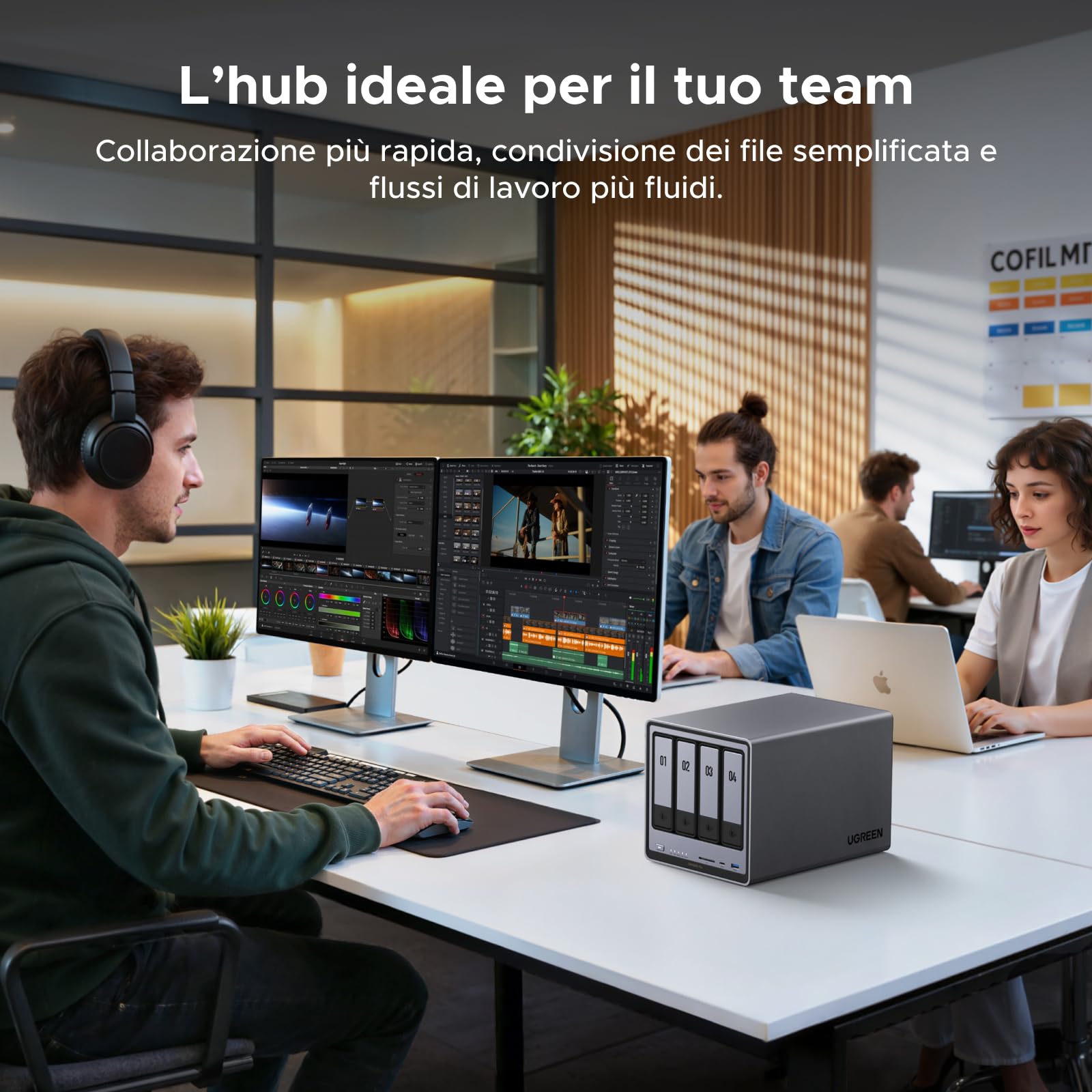 ugreen-nasync-dxp4800-pro-nas-4-vani-intel-core-i3-1315u-10gbe-senza-hdd image 7