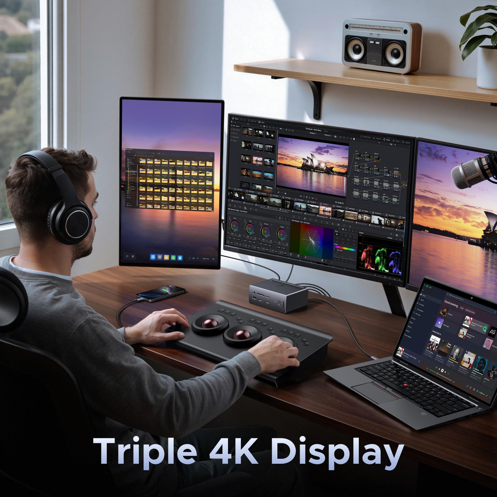 ugreen-revodok-pro-hub-usb-c-14-in-1-triplo-display-4k60hz-8k image 3