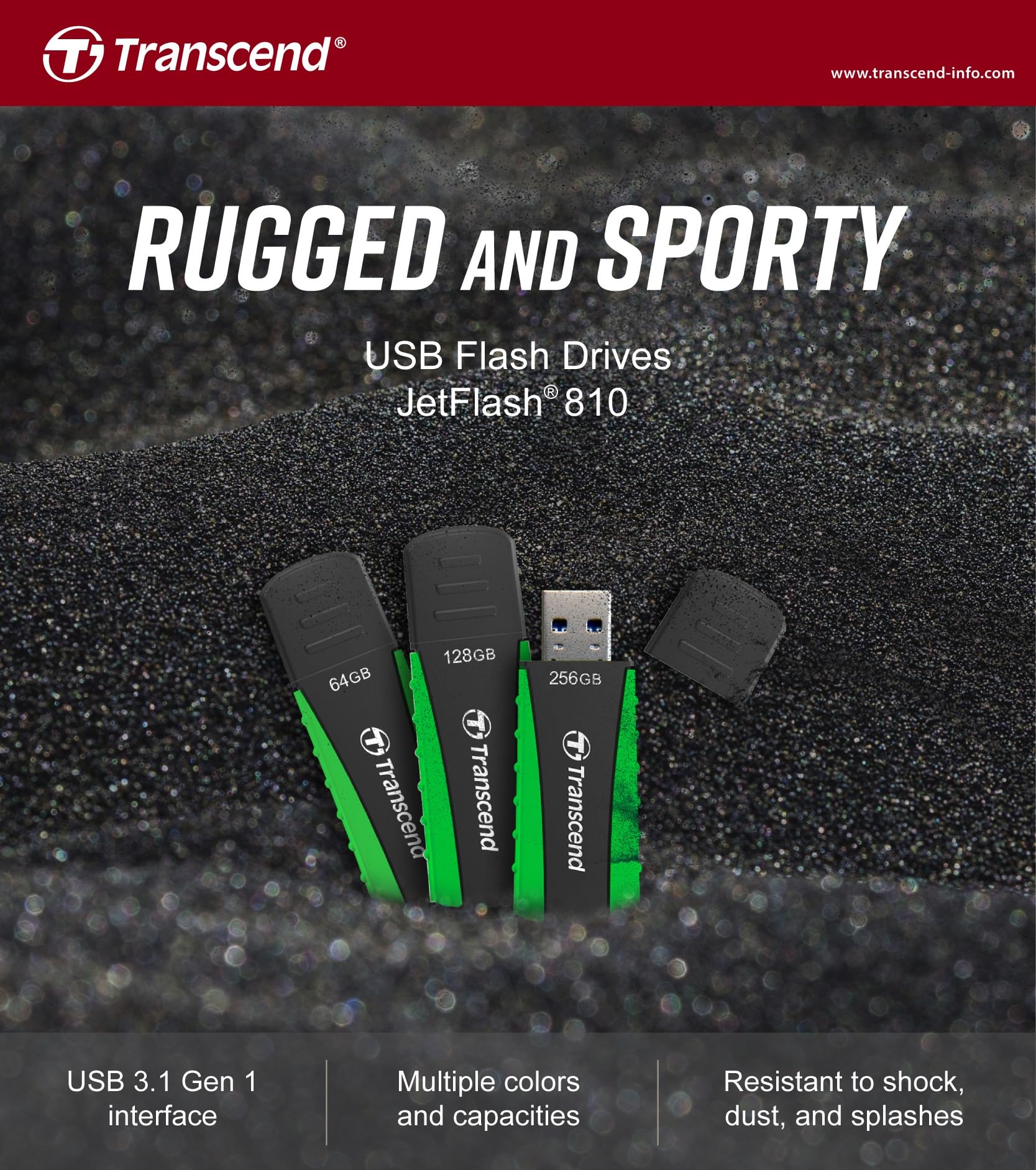 transcend-jetflash-810-chiavetta-usb-64gb-usb-3-1-gen-1 image 3