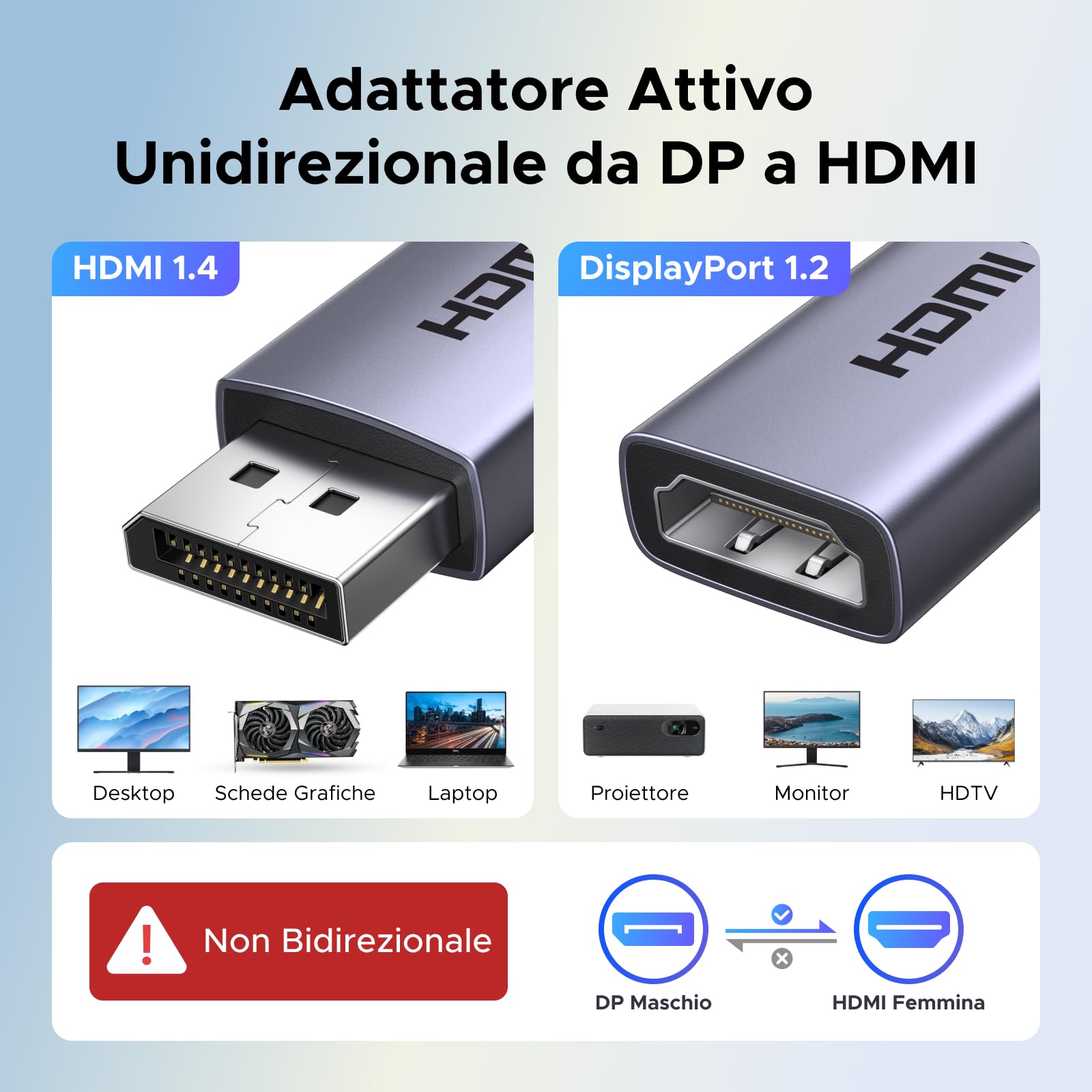 ugreen-adattatore-da-displayport-a-hdmi-4k-60hz-set-da-2-pezzi image 2