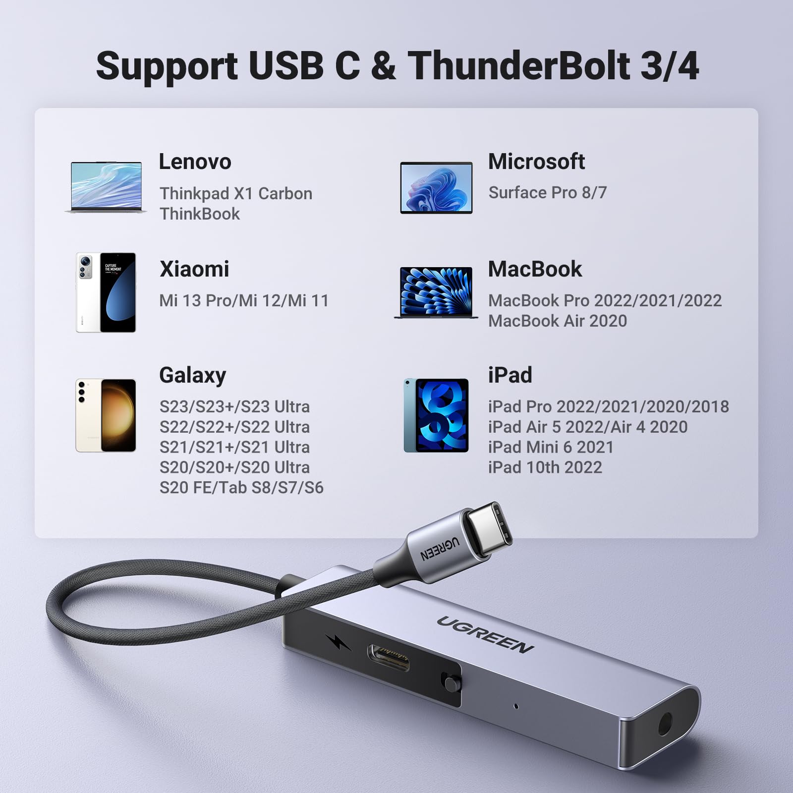 ugreen-adattatore-usb-c-2-in-1-jack-3-5mm-hi-res-32bit-384khz-pd-60w image 7