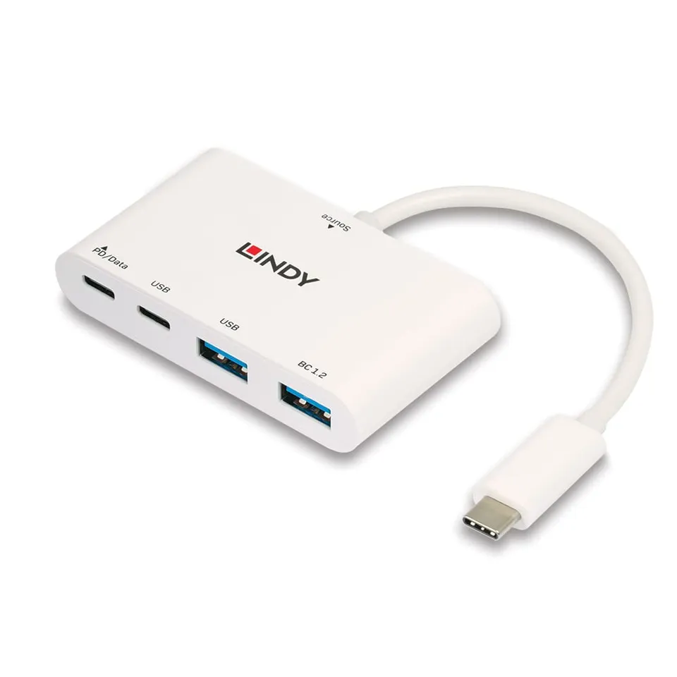 lindy-hub-usb-3-1-3-2-gen-2-a-4-porte-con-power-delivery-100w image 1