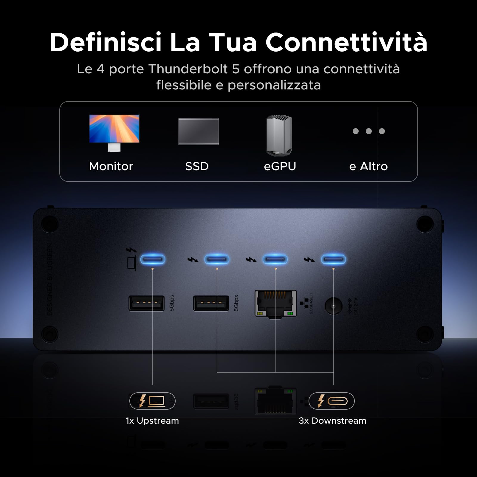 ugreen-revodok-max-docking-station-thunderbolt-5-13-in-1-140w-triplo-4k image 7