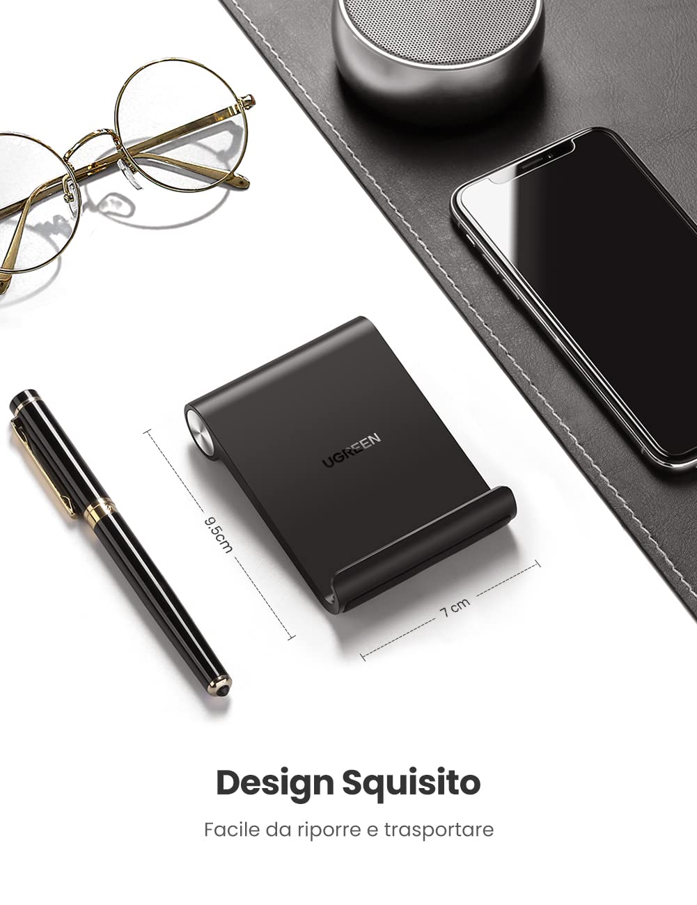 ugreen-supporto-telefono-da-tavolo-in-alluminio-regolabile-100-nero image 7