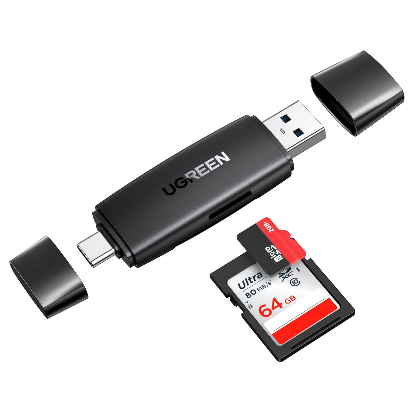 ugreen-lettore-schede-sd-tf-2-in-1-usb-c-usb-3-0-5gbps-otg image 1