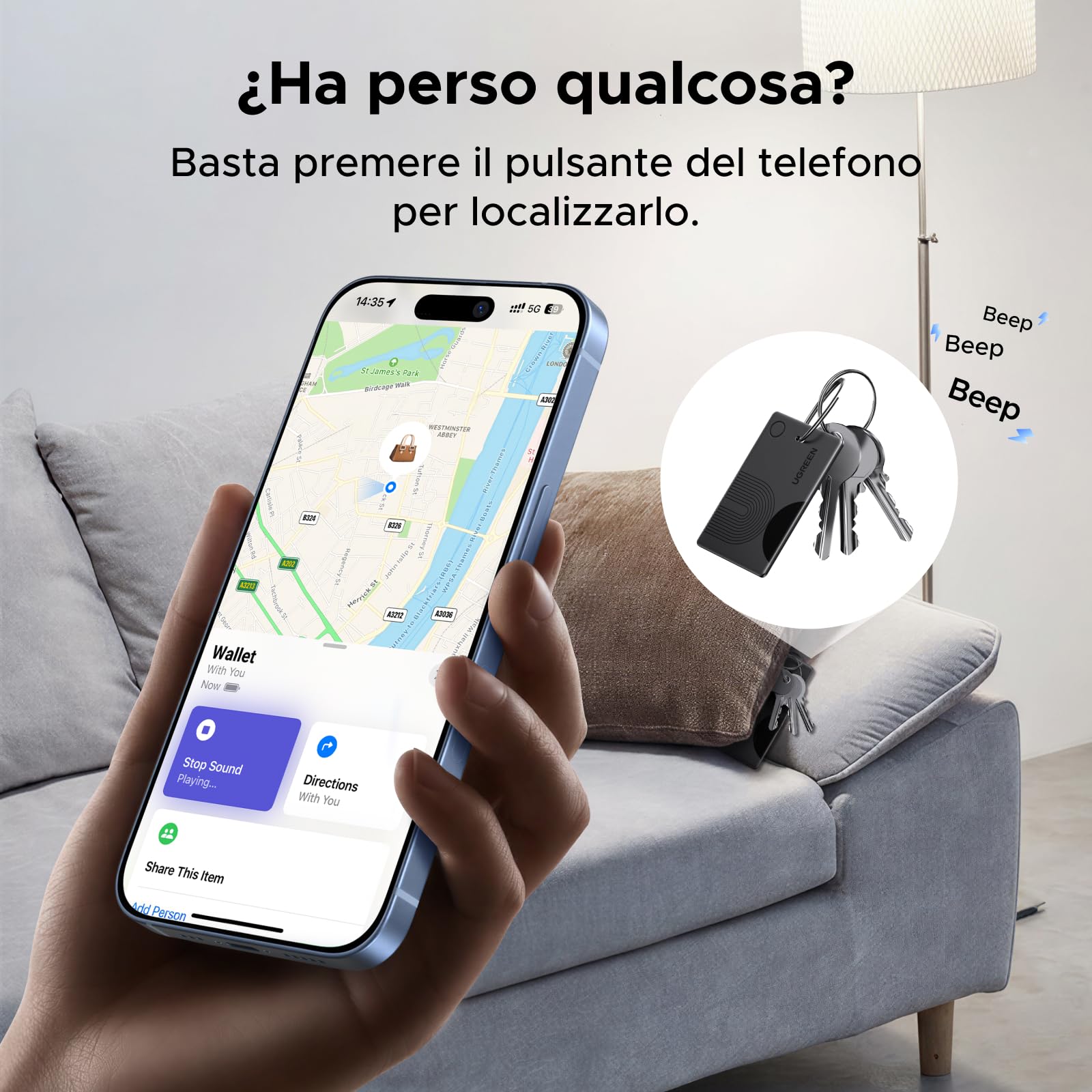 ugreen-finetrack-slim-solo-localizzatore-tag-per-portafoglio-con-apple-find-my-e image 4