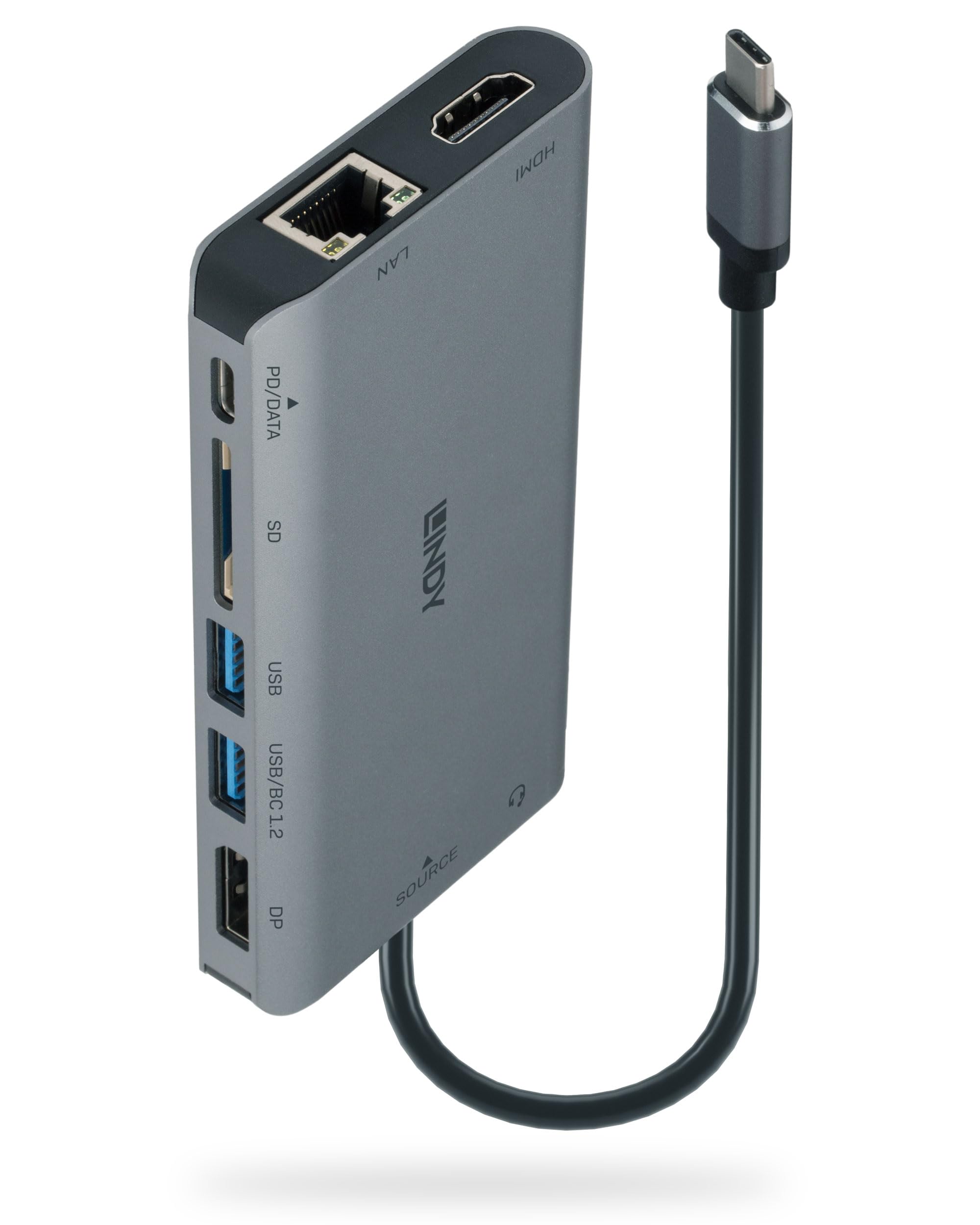 lindy-dst-mini-xt-mini-dock-usb-c-4k-con-hdmi-displayport-ethernet image 1