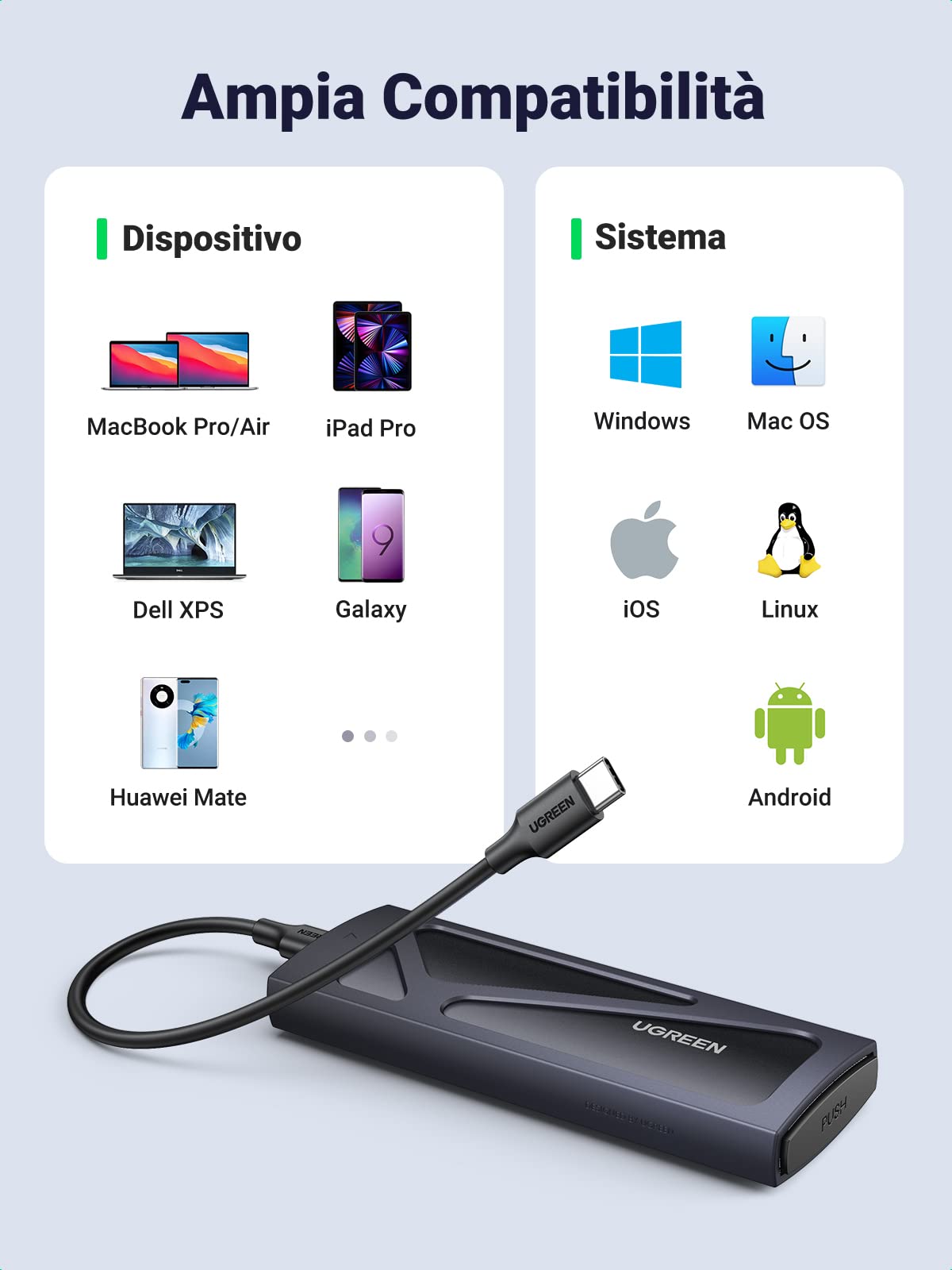 ugreen-case-ssd-m-2-nvme-pcie-usb-c-10gbps-2tb-installazione-senza-attrezzi image 4