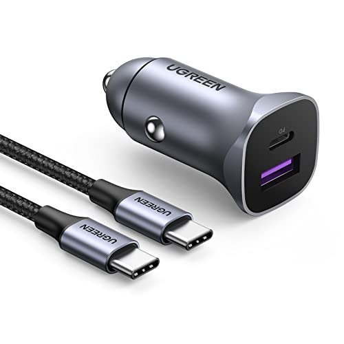 ugreen-caricatore-auto-usb-c-30w-2-porte-pd-qc-3-0-con-cavo-usb-a-usb-c-1m image 8