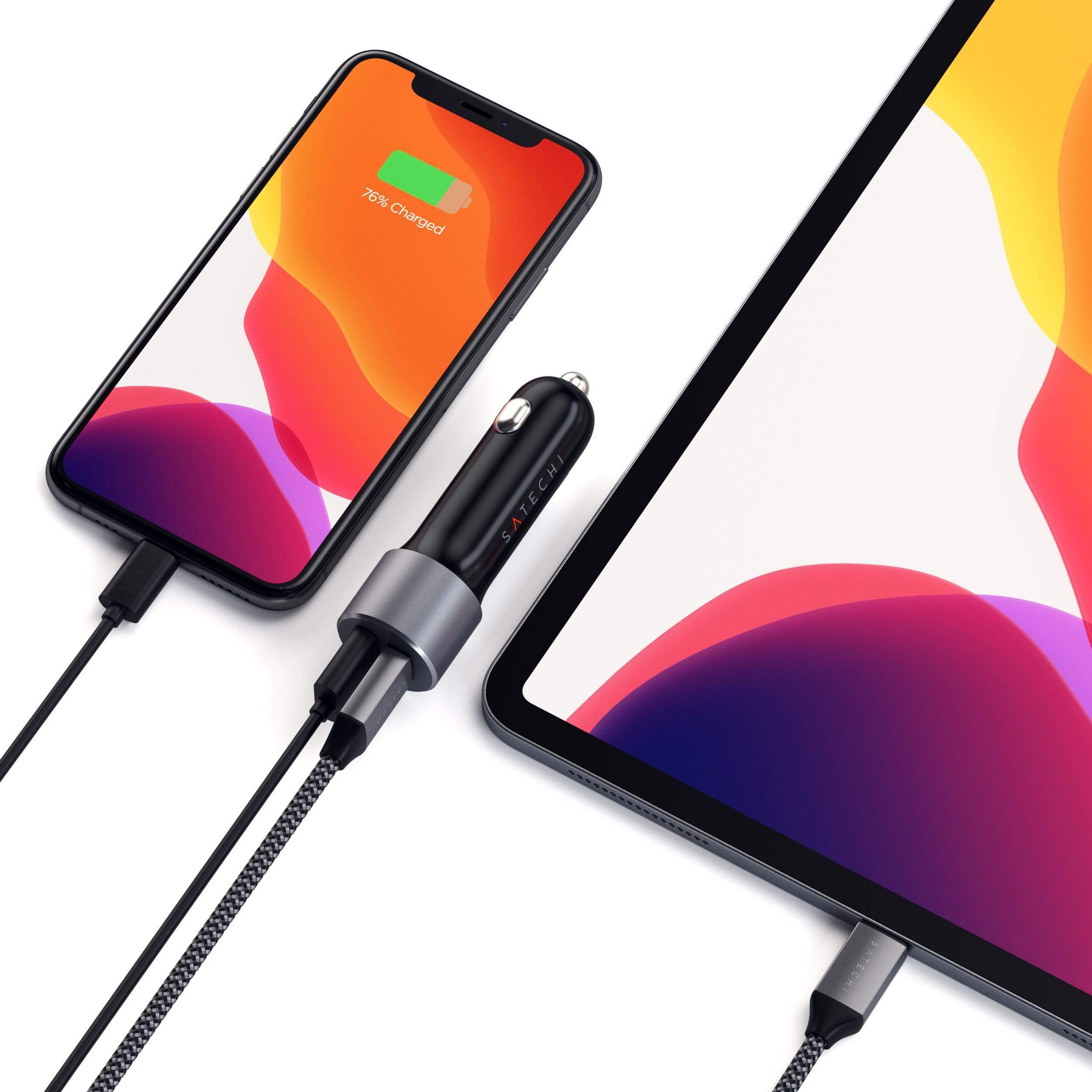 satechi-72w-type-c-pd-car-charger-caricabatterie-auto-usb-c-usb-a image 6