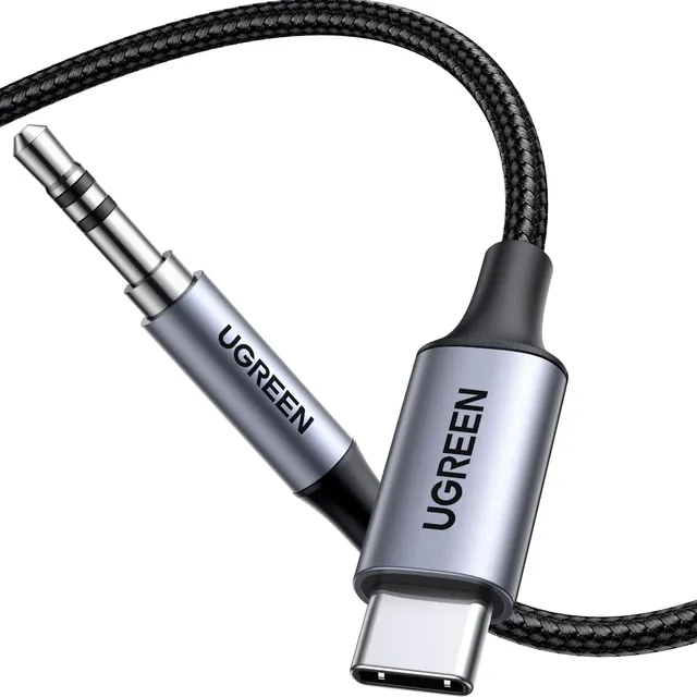 ugreen-cavo-usb-c-a-jack-3-5mm-con-dac-24bit-96khz-1m-nylon-grigio image 1