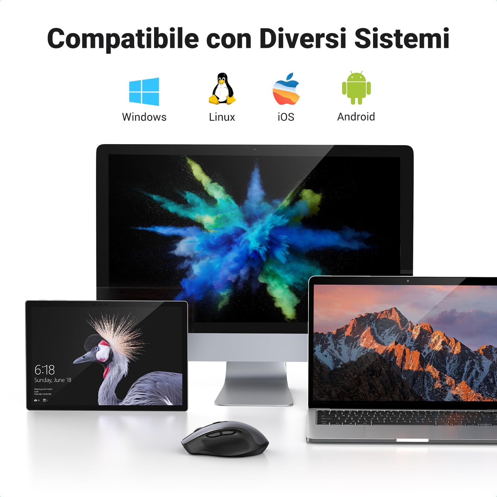 ugreen-mouse-wireless-2-4ghz-ergonomico-silenzioso-4000-dpi-nero image 8