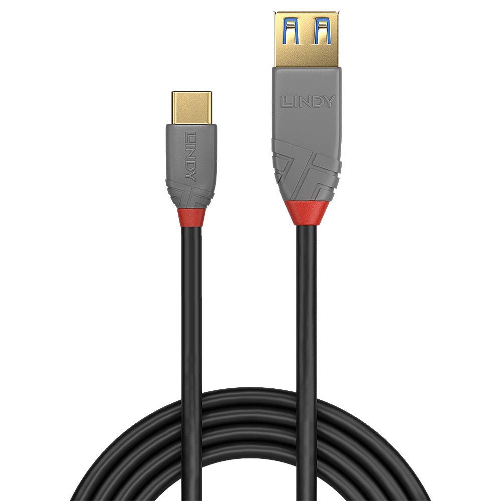 lindy-cavo-anthra-line-usb-c-a-usb-a-0-15-m image 2
