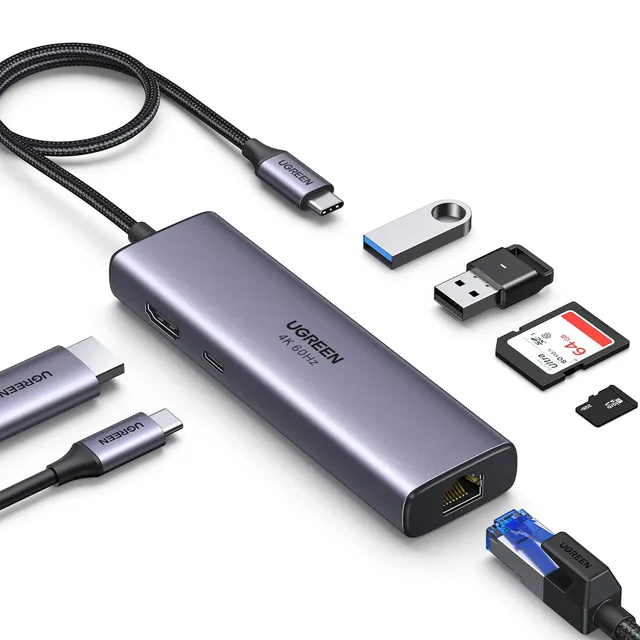 ugreen-revodok-107-hub-usb-c-7-in-1-hdmi-4k-60hz-pd-100w-ethernet image 1