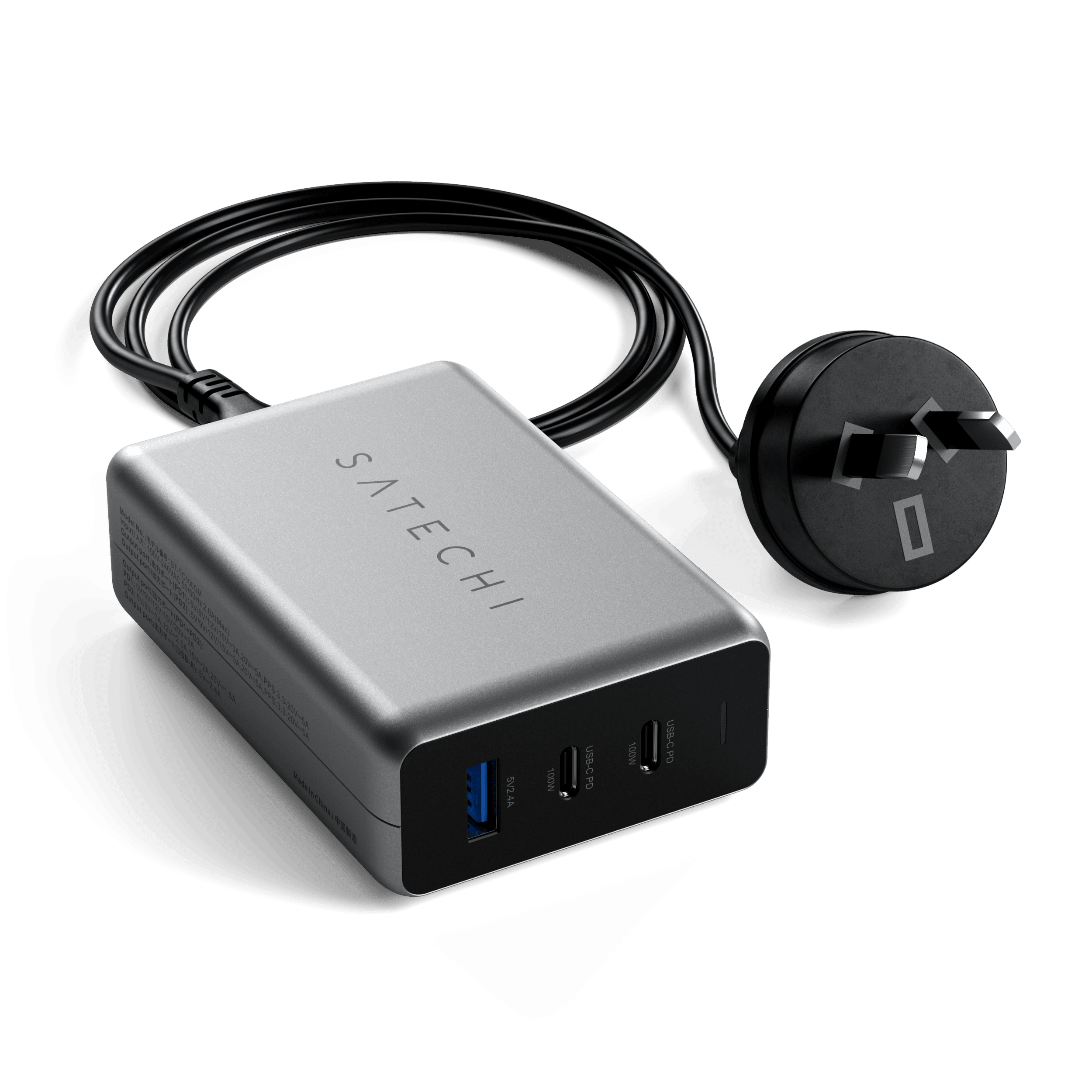 satechi-caricatore-100w-usb-c-pd-compact-gan-3-porte image 7