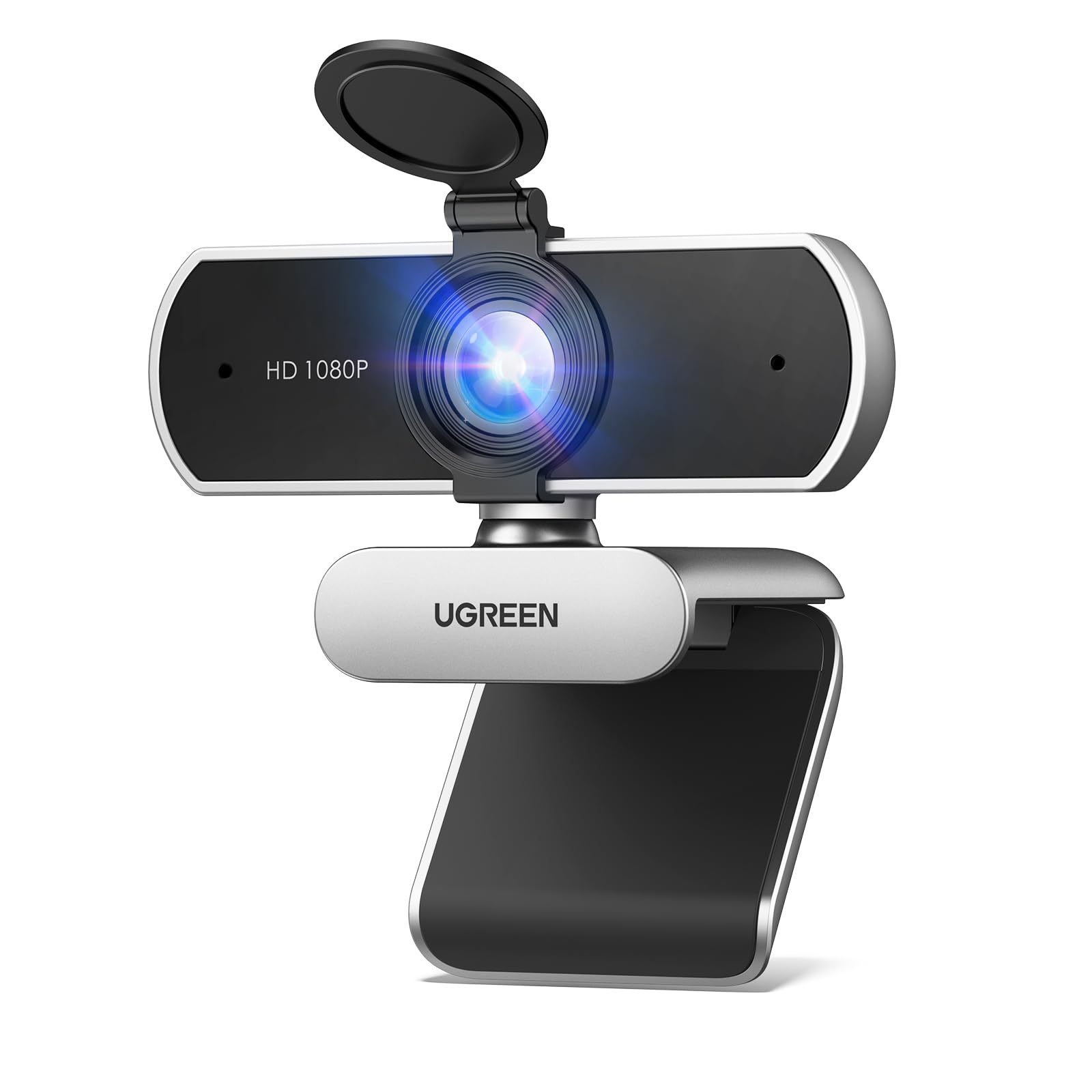 ugreen-webcam-full-hd-1080p-usb-a-con-doppio-microfono-grigio image 8