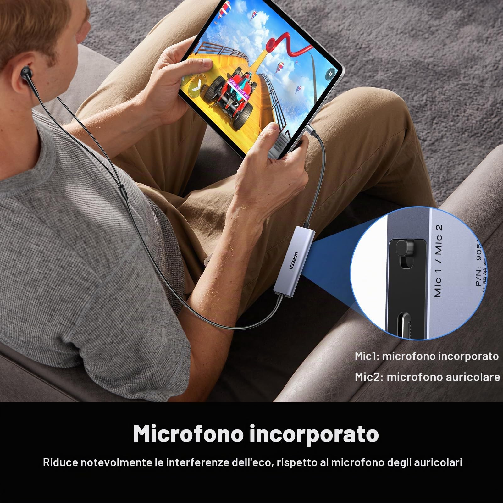 ugreen-adattatore-usb-c-2-in-1-jack-3-5mm-hi-res-32bit-384khz-pd-60w image 5
