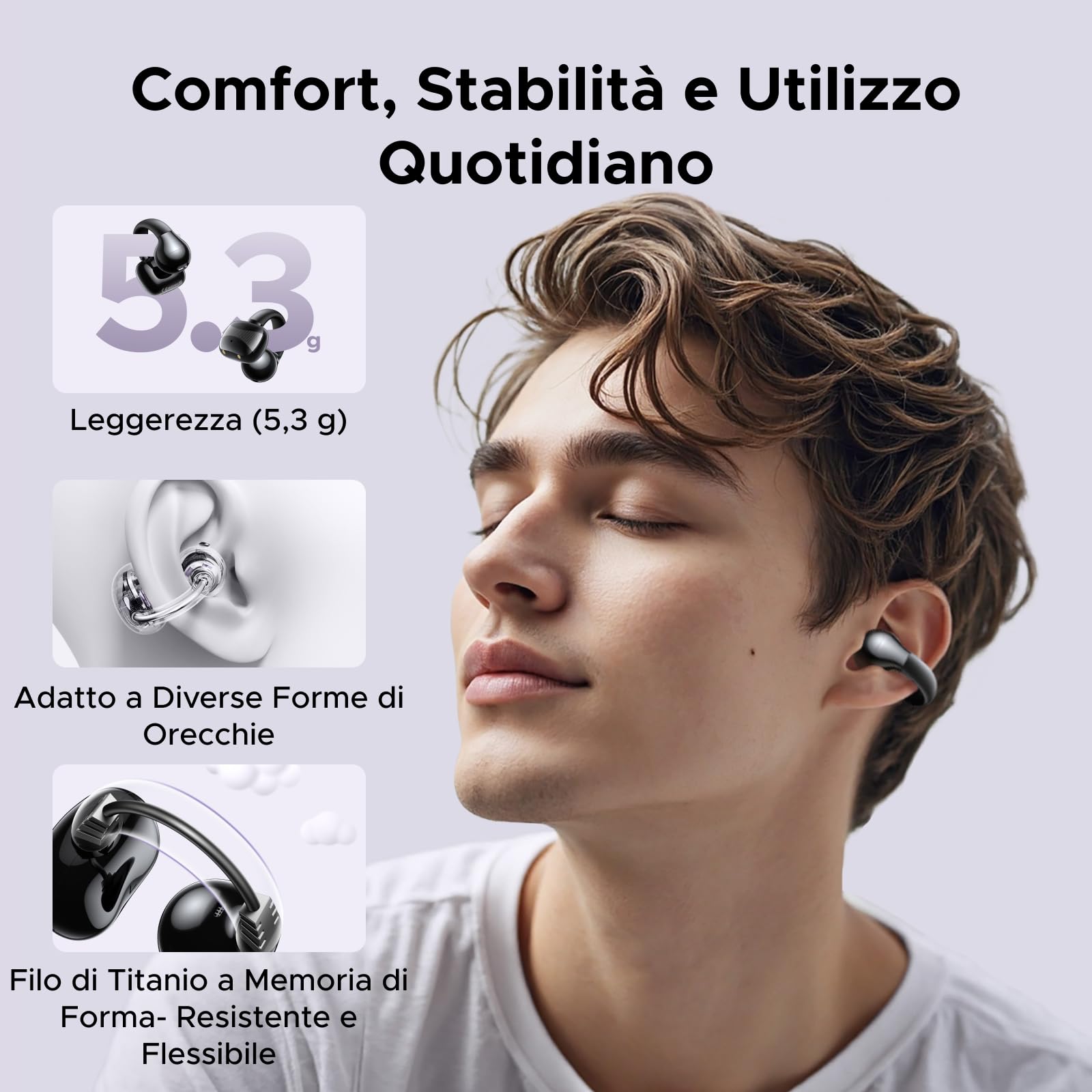 ugreen-hitune-s3-cuffie-bluetooth-5-4-open-ear-sport-nero image 2