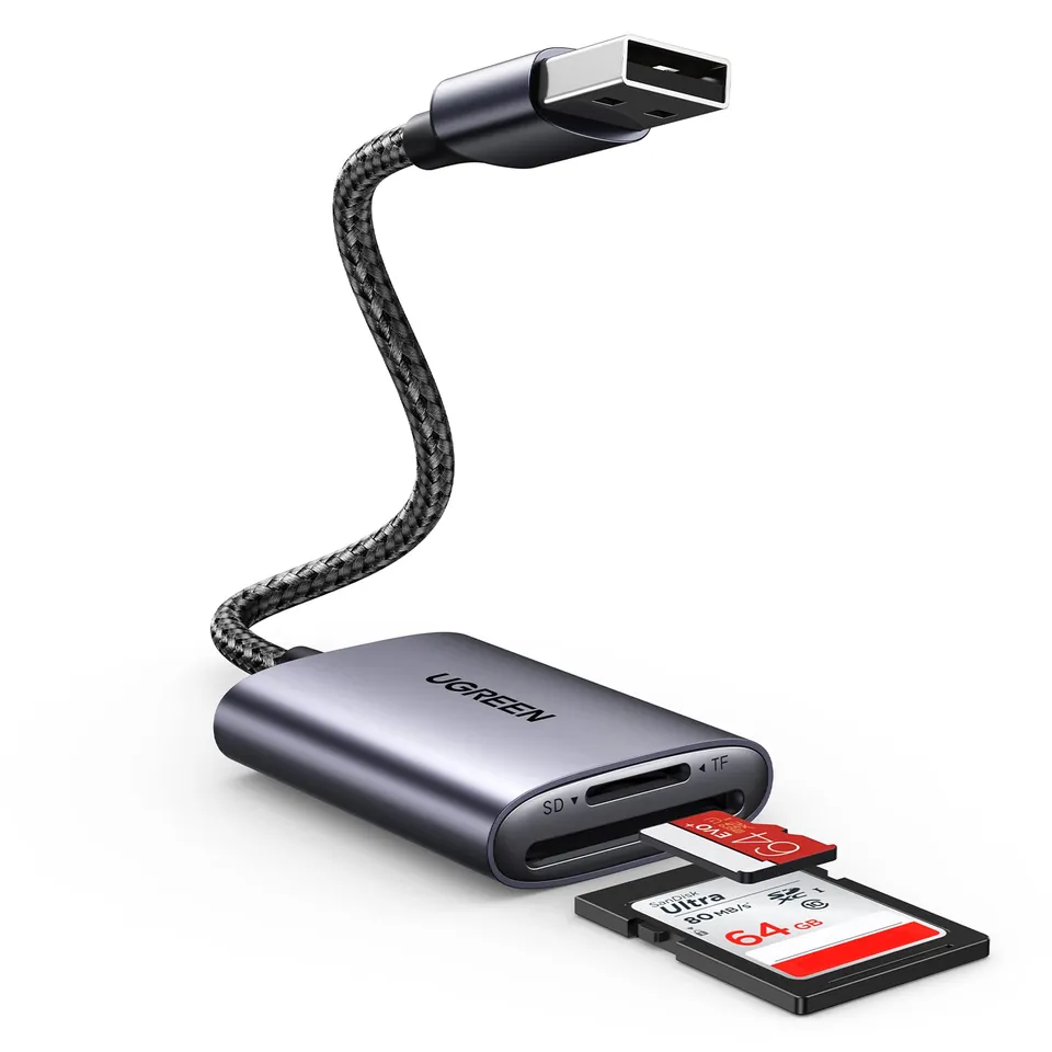 ugreen-lettore-schede-sd-tf-usb-3-0-in-alluminio-5gbps-doppio-slot image 1