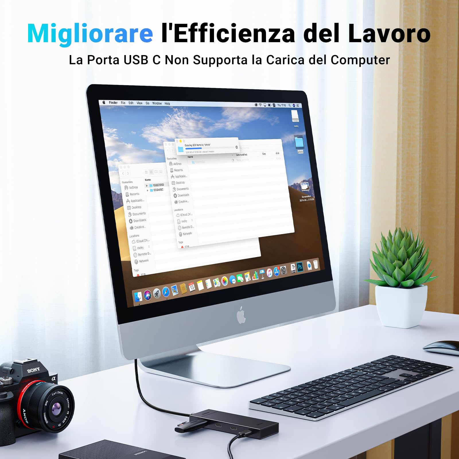 ugreen-hub-usb-c-a-4-porte-usb-c-10gbps-3-2-gen-2-cavo-30cm-macbook-iphone-ipad image 4