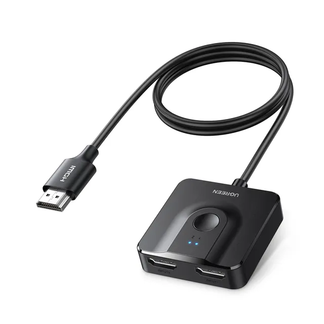 ugreen-switch-hdmi-4k-60hz-bidirezionale-2-in-1-out-1-in-2-out-con-cavo-1m image 1