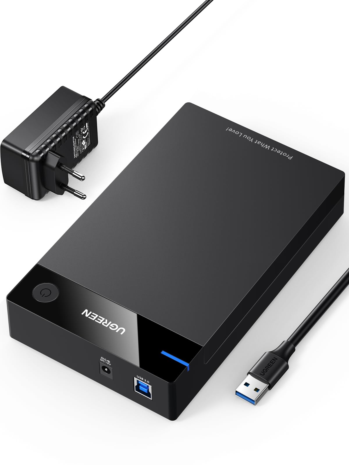 ugreen-case-esterno-3-5-usb-3-0-uasp-5gbps-per-hdd-ssd-sata-fino-a-20tb-con-alim image 1