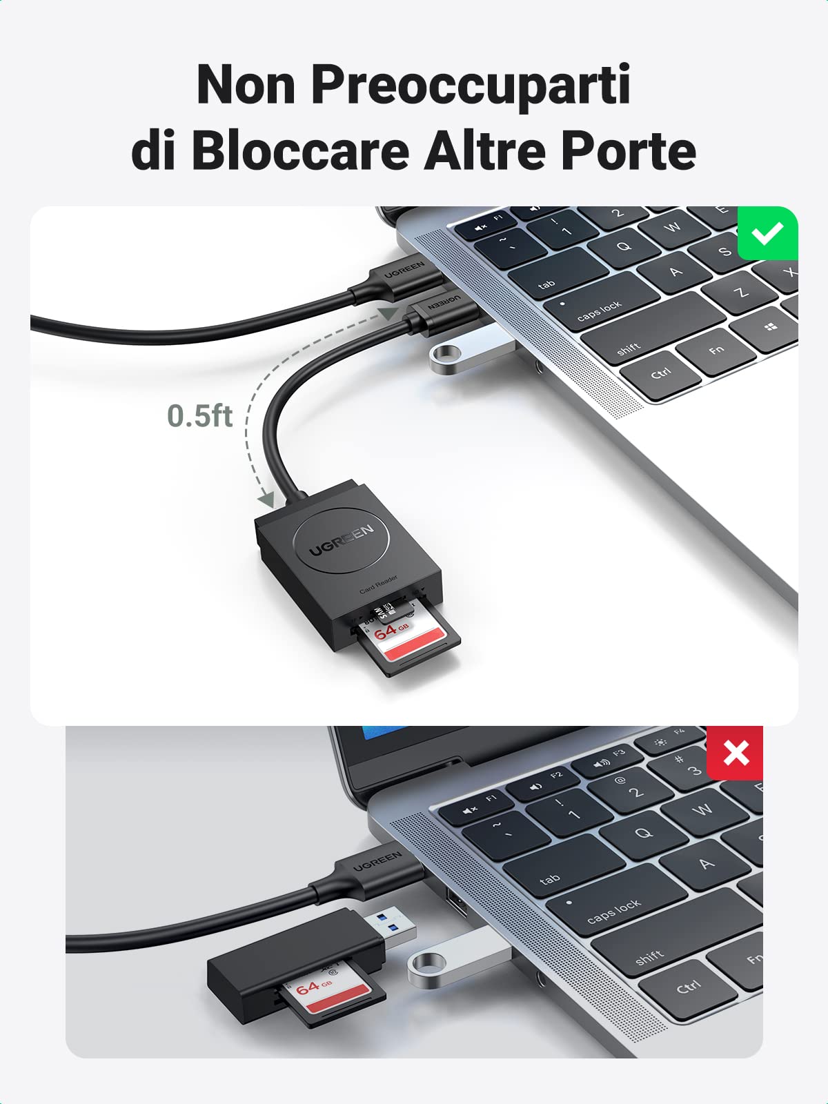 ugreen-lettore-schede-sd-microsd-usb-3-0-5gbps-doppio-slot image 6