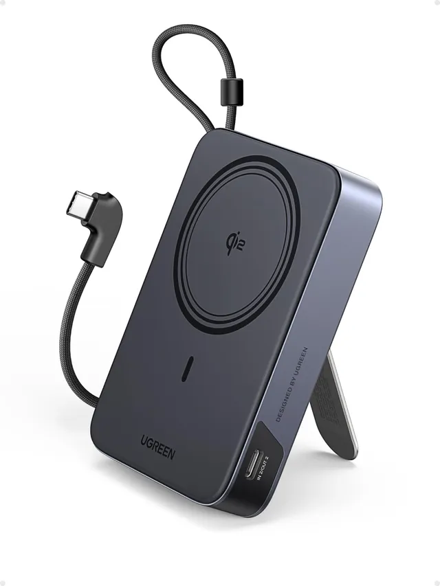 ugreen-zapix-qi2-power-bank-magnetico-10000mah-pd-30w-con-supporto-pieghevole image 1