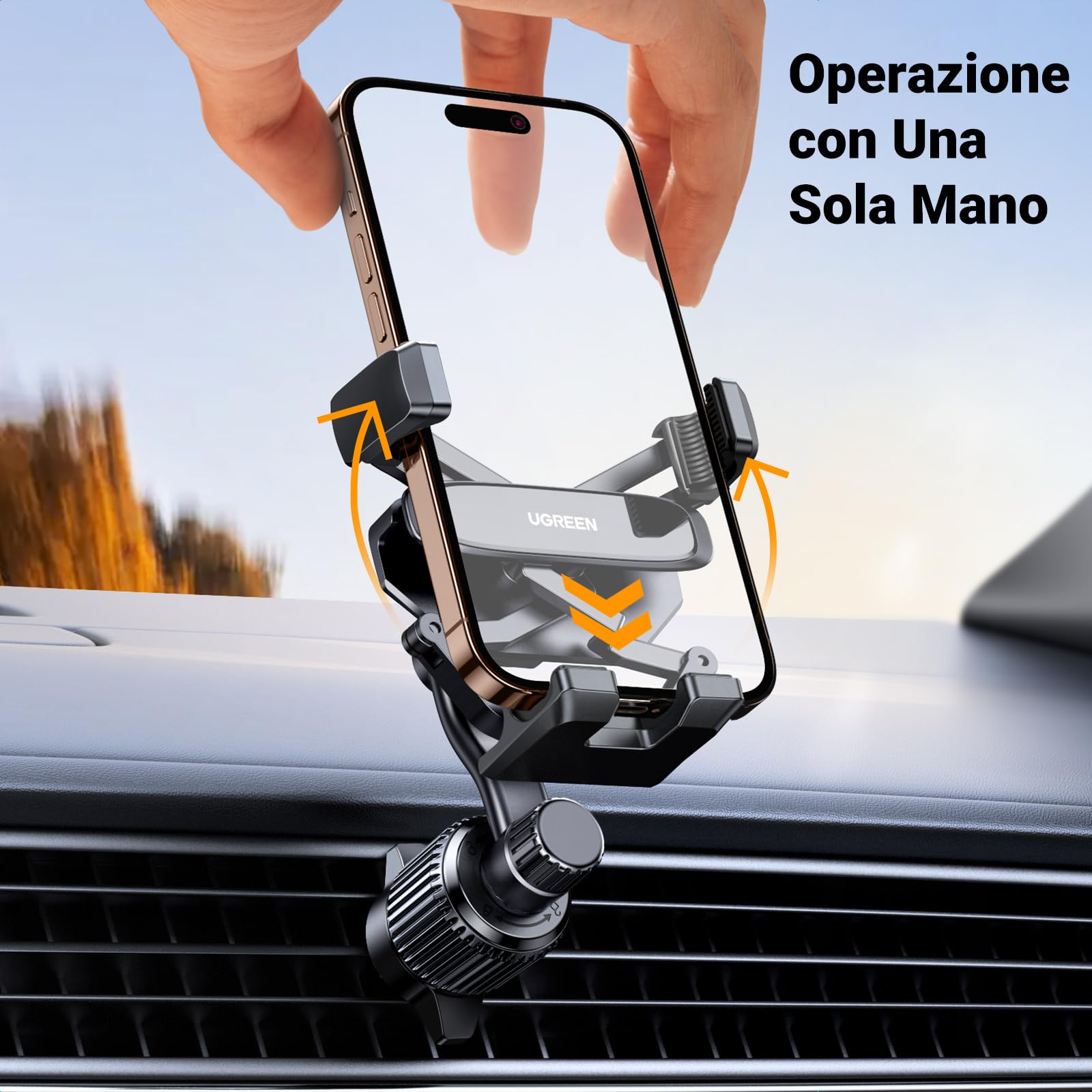 ugreen-supporto-telefono-auto-a-gravit-per-bocchetta-con-gancio-metallico image 2