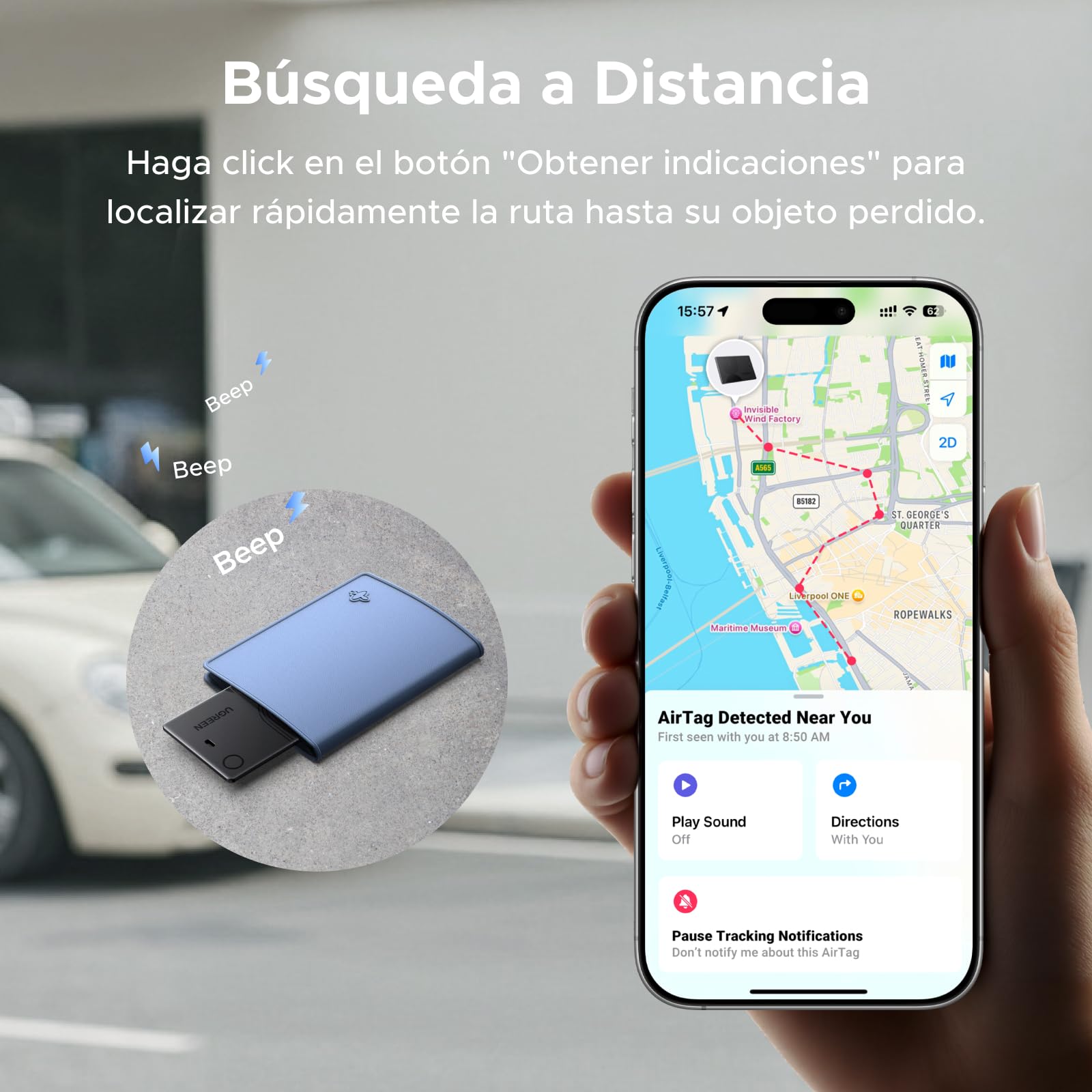 ugreen-finetrack-slim-solo-localizzatore-tag-per-portafoglio-con-apple-find-my-e image 5