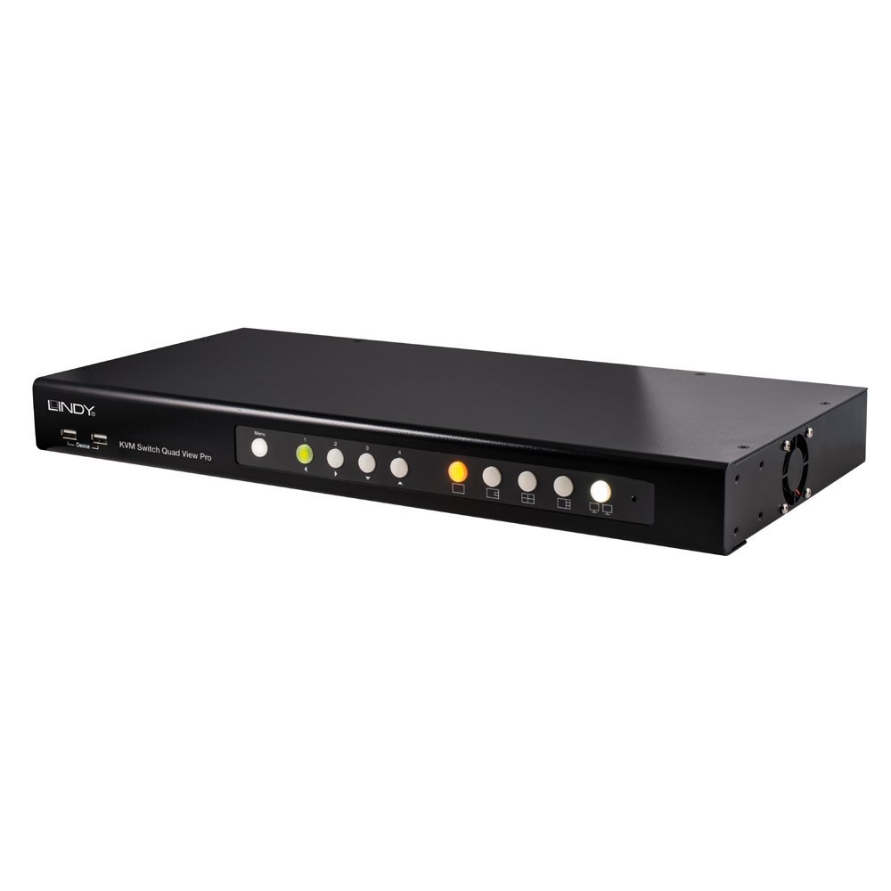 lindy-quad-view-kvm-switch-pro-4-porte-dvi-usb-2-0 image 1