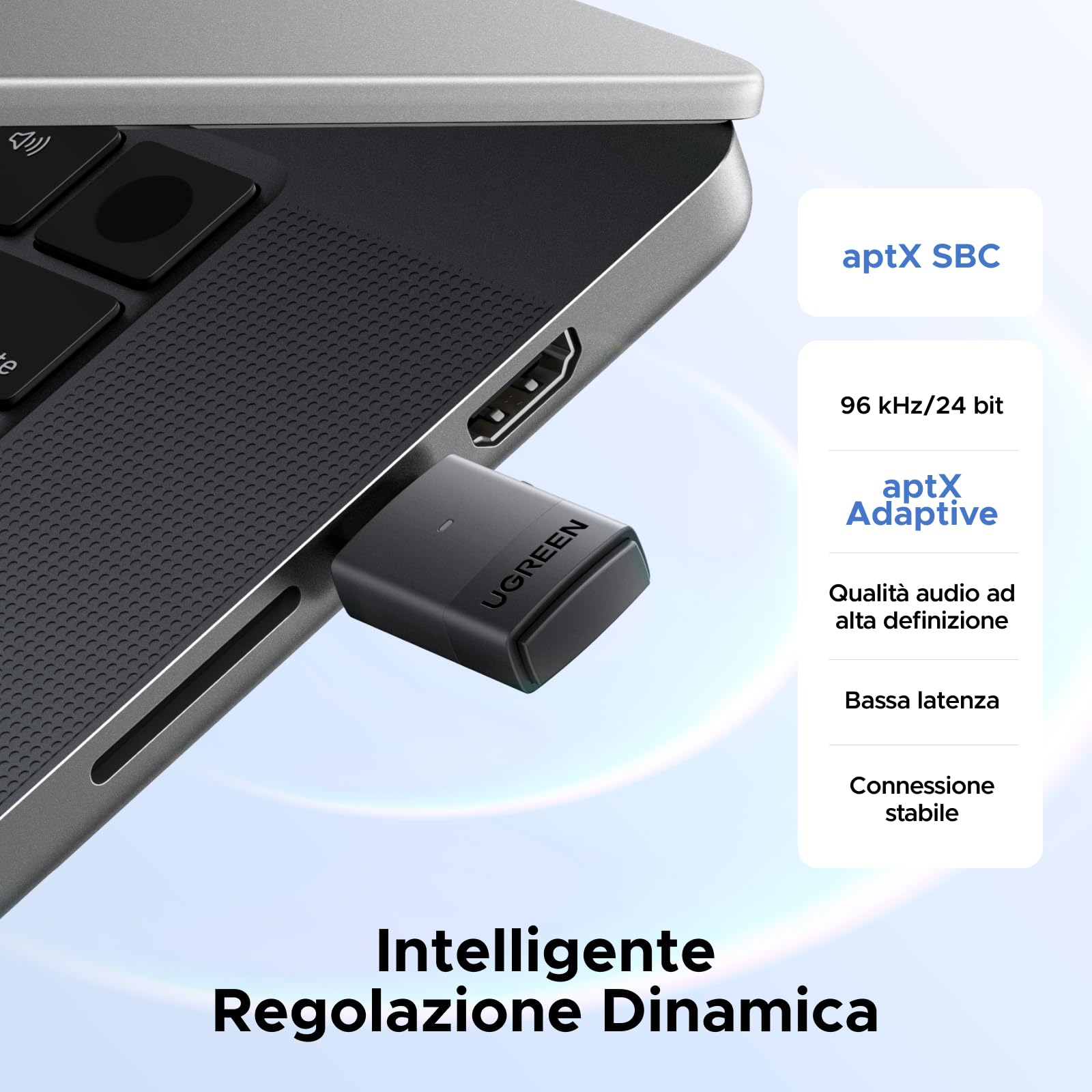 ugreen-bt701-trasmettitore-bluetooth-6-0-usb-c-le-audio-auracast image 5