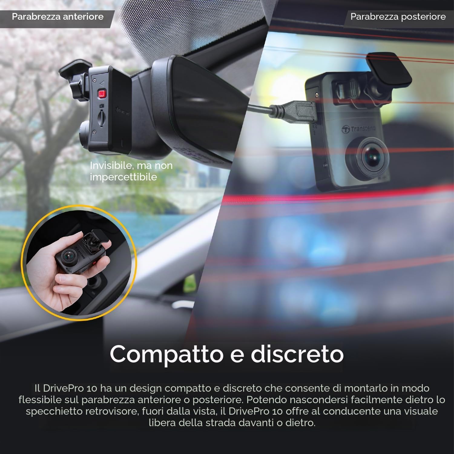 transcend-drivepro-10-dashcam-senza-lcd-64gb-ts-dp10a-64g-2k-qhd image 5