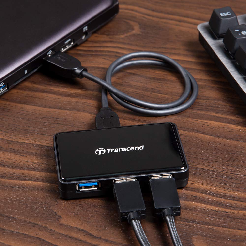 transcend-ts-hub3k-hub-usb-3-0-a-4-porte-con-ricarica-rapida-2a image 2