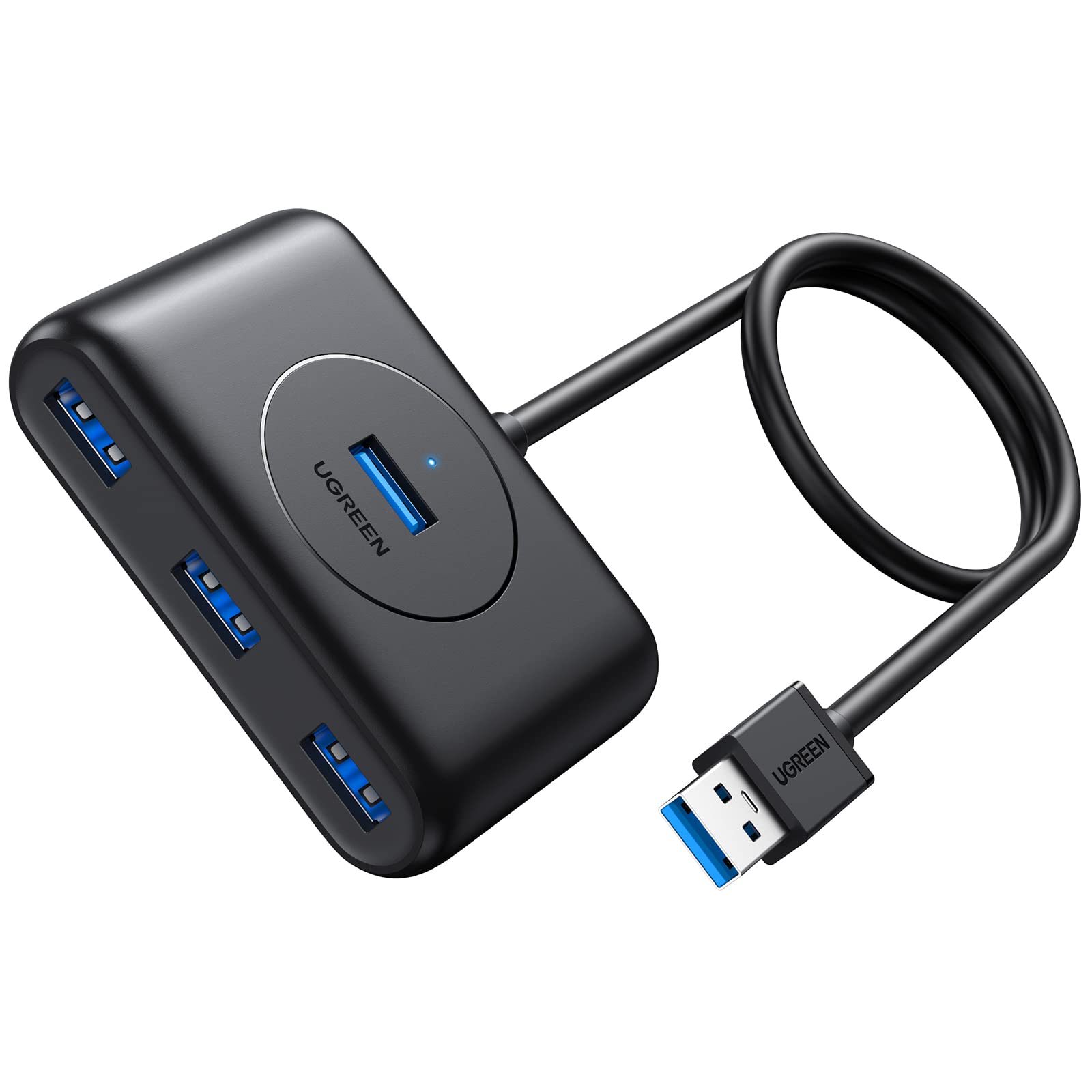 ugreen-hub-usb-3-0-4-porte-5gbps-con-cavo-100cm-nero image 1