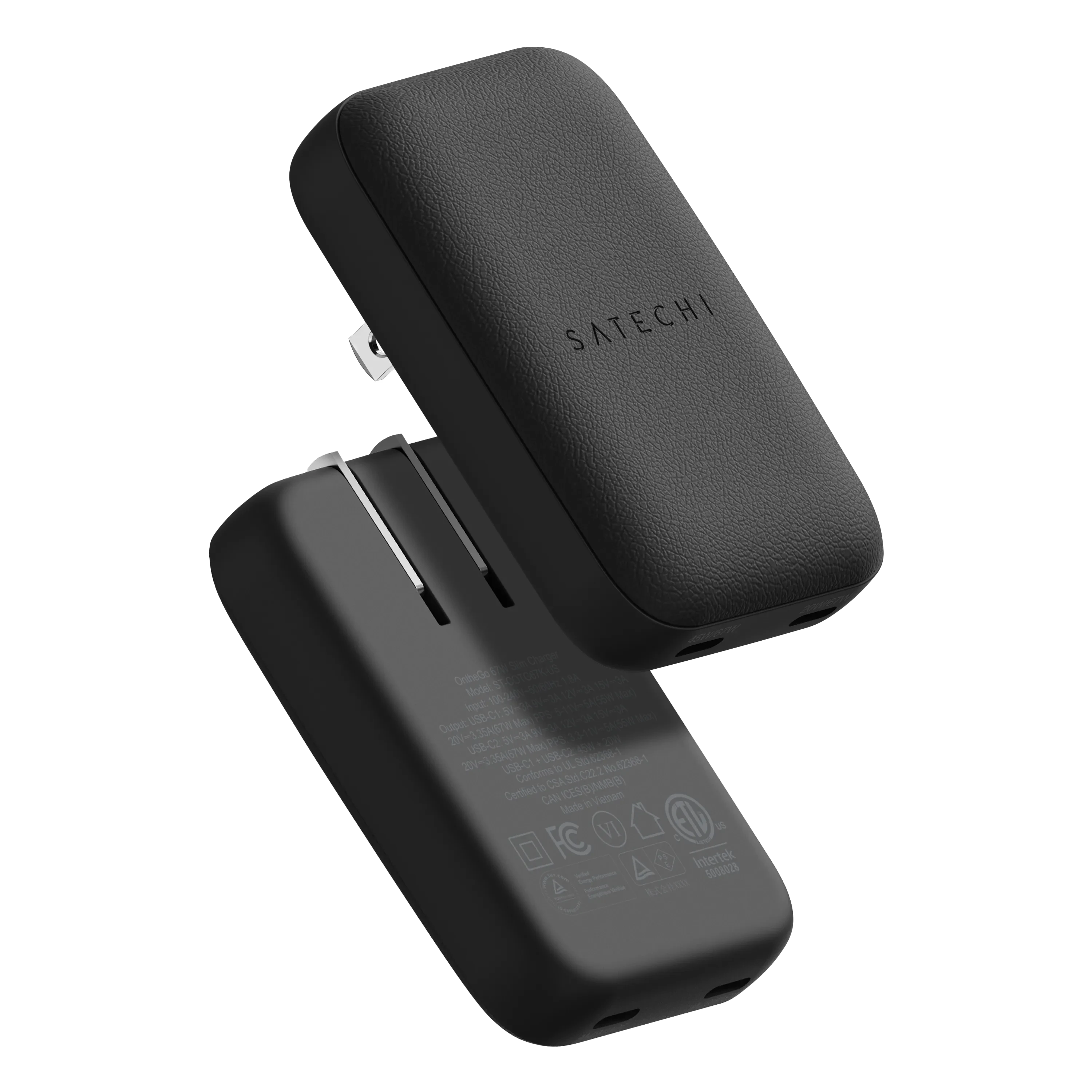 satechi-onthego-67w-slim-wall-charger-doppia-usb-c-gan image 1