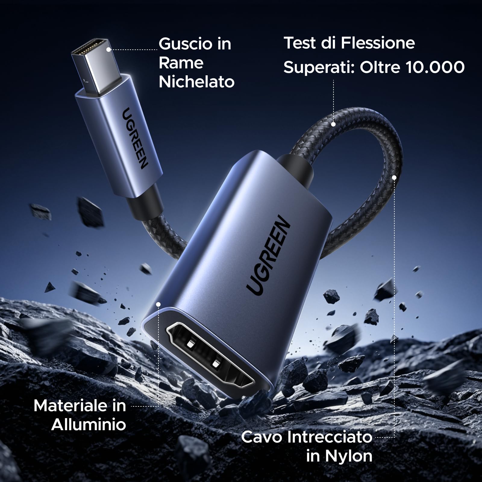 ugreen-adattatore-mini-displayport-a-hdmi-4k-30hz-unidirezionale-thunderbolt-1-2 image 6