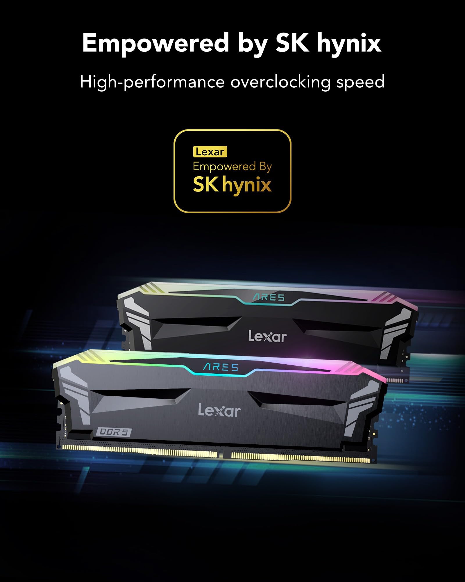 lexar-rgb-ddr5-ram-32gb-kit-2x16gb-6800mhz-cl34-udimm-desktop image 2