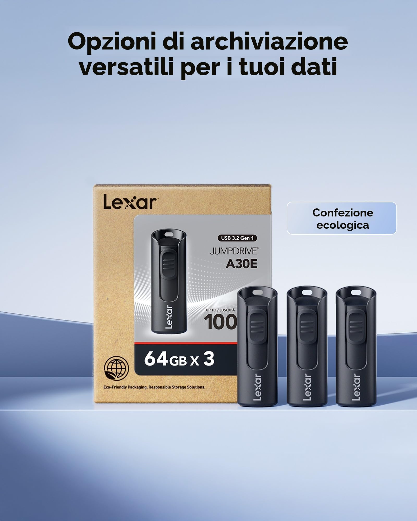 lexar-jumpdrive-a30e-64gb-confezione-3-pezzi-chiavetta-usb-3-2-100mb-s image 3