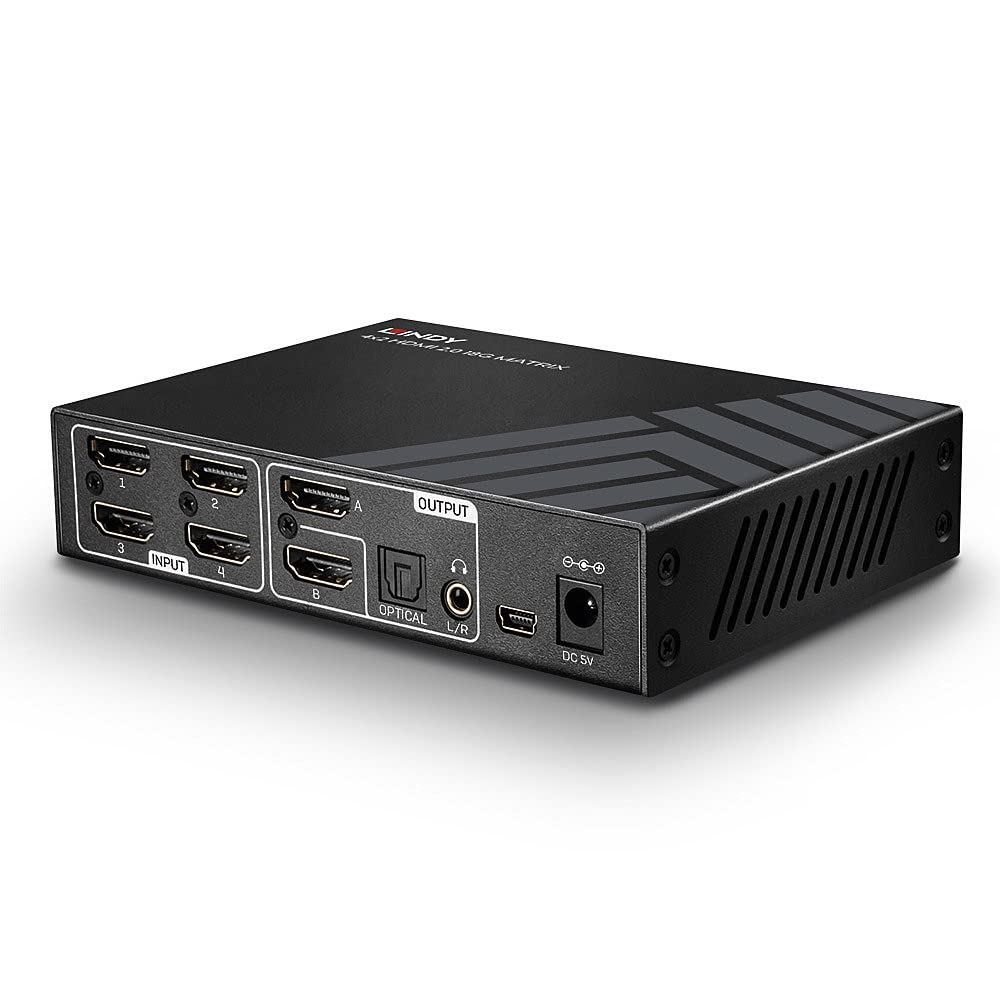 lindy-switch-matrix-hdmi-2-0-4x2-18g-4k-60hz-hdr image 2