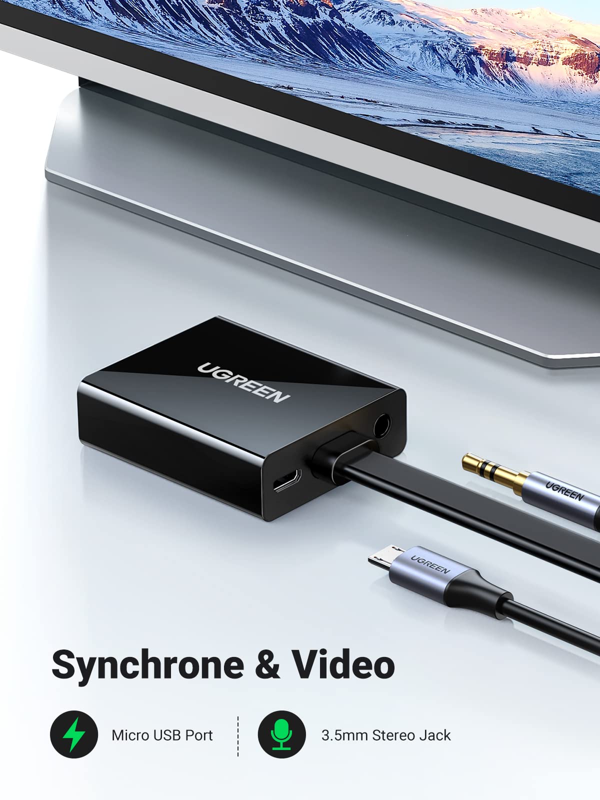ugreen-adattatore-attivo-hdmi-a-vga-1080p-con-audio-nero image 7